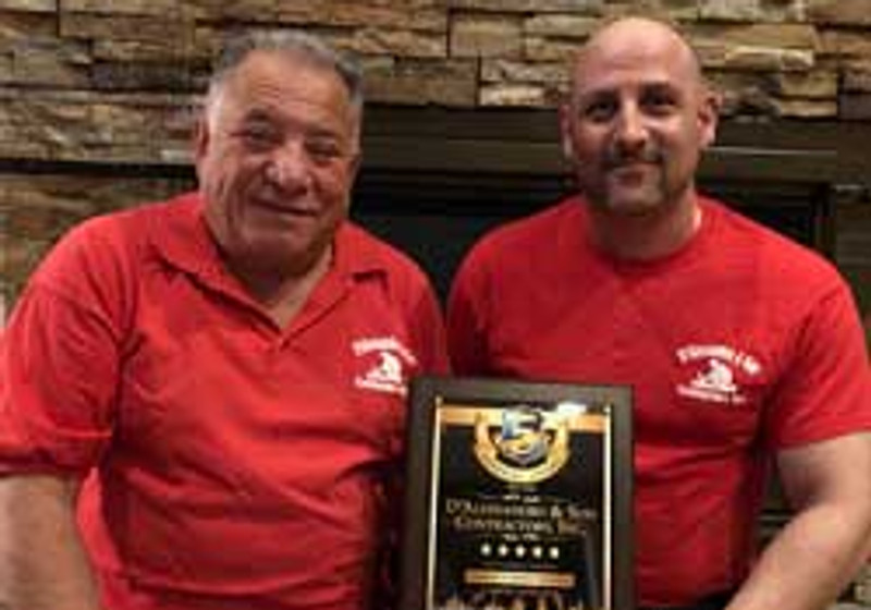 Mario and Frank D'Alessandro — father and son, owners of D'Alessandro & Son Contractors, Long Island NY