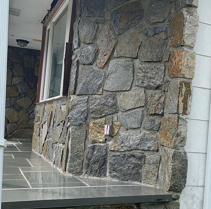 Natural stone accent wall