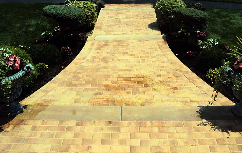 Freshly finished blacktop driveway